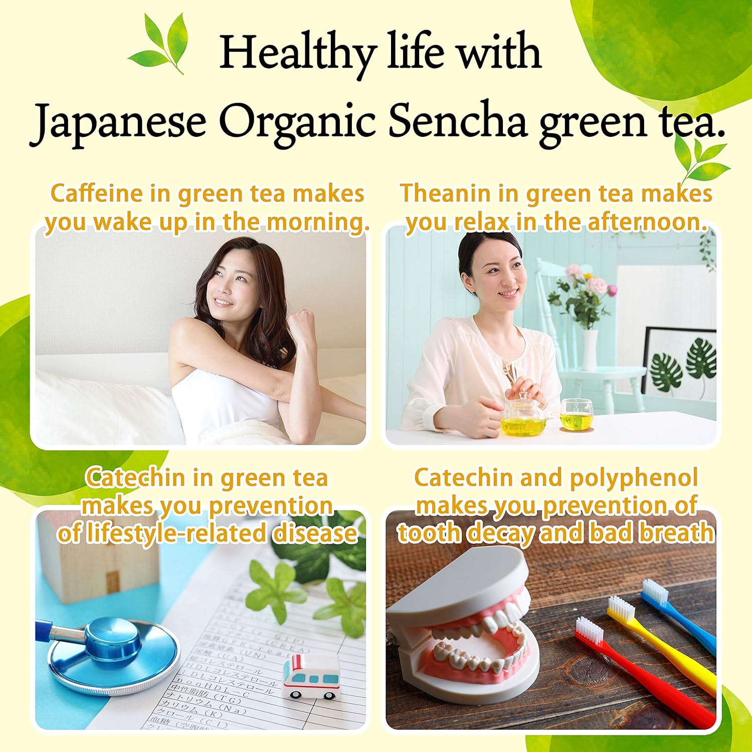 Green Tea leaves Sencha, JAS Certified Organic, Japanese Uji-Kyoto, 80g Bag 【CHAGANJU】 : Grocery & Gourmet Food