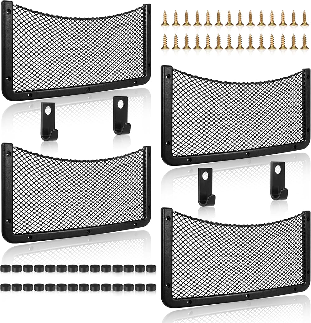 EINESIN Storage Nets for Campervan Car Truck with Plastic Frame 4 pieces