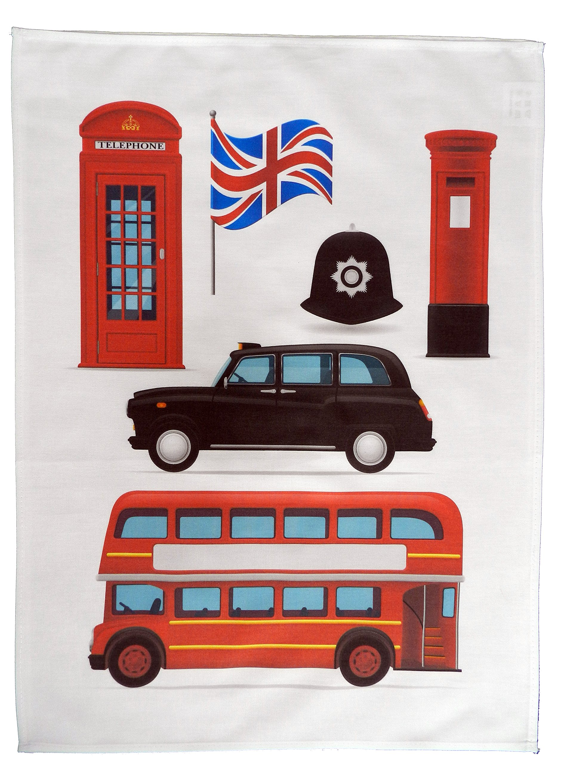 Half a Donkey Iconic London Images - Large Cotton Tea Towel
