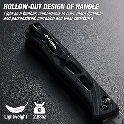 FLISSA Folding Pocket Knife, 4-inch EDC Knife with