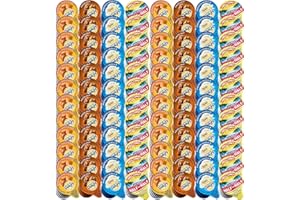 BLUNON Coffee Creamer Singles Variety Pack - French Vanilla, Hazelnut, Caramel Macchiato, and Half and Half (96 Count)