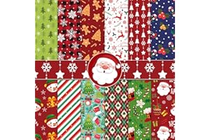 24 Sheets Christmas Santa Claus Pattern Pad 11.8'' x 11.8'' Christmas Scrapbook Paper Pad Snowflakes Candy Canes Reindeer Pat