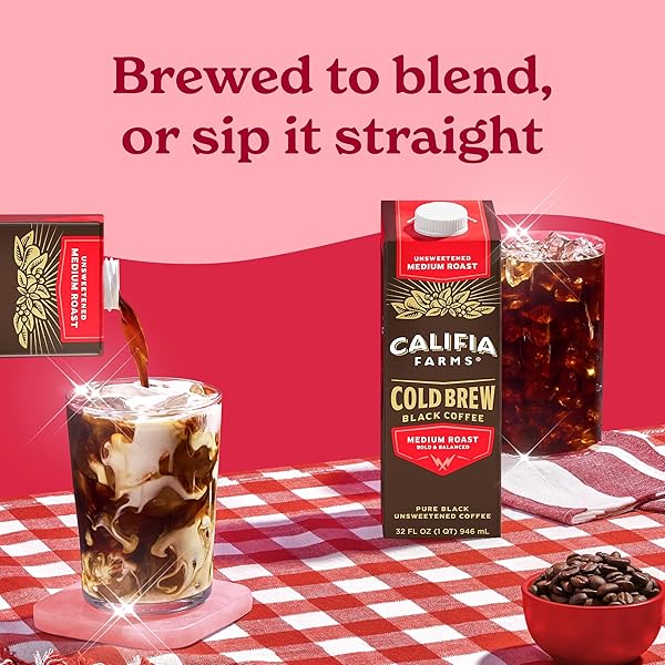 CALIFIA FARMS -UNSWEETENED COLD BREW COFFEE | 32 OZ | DAIRY FREE | GLUTEN FREE | PLANT BASED | NON-GMO