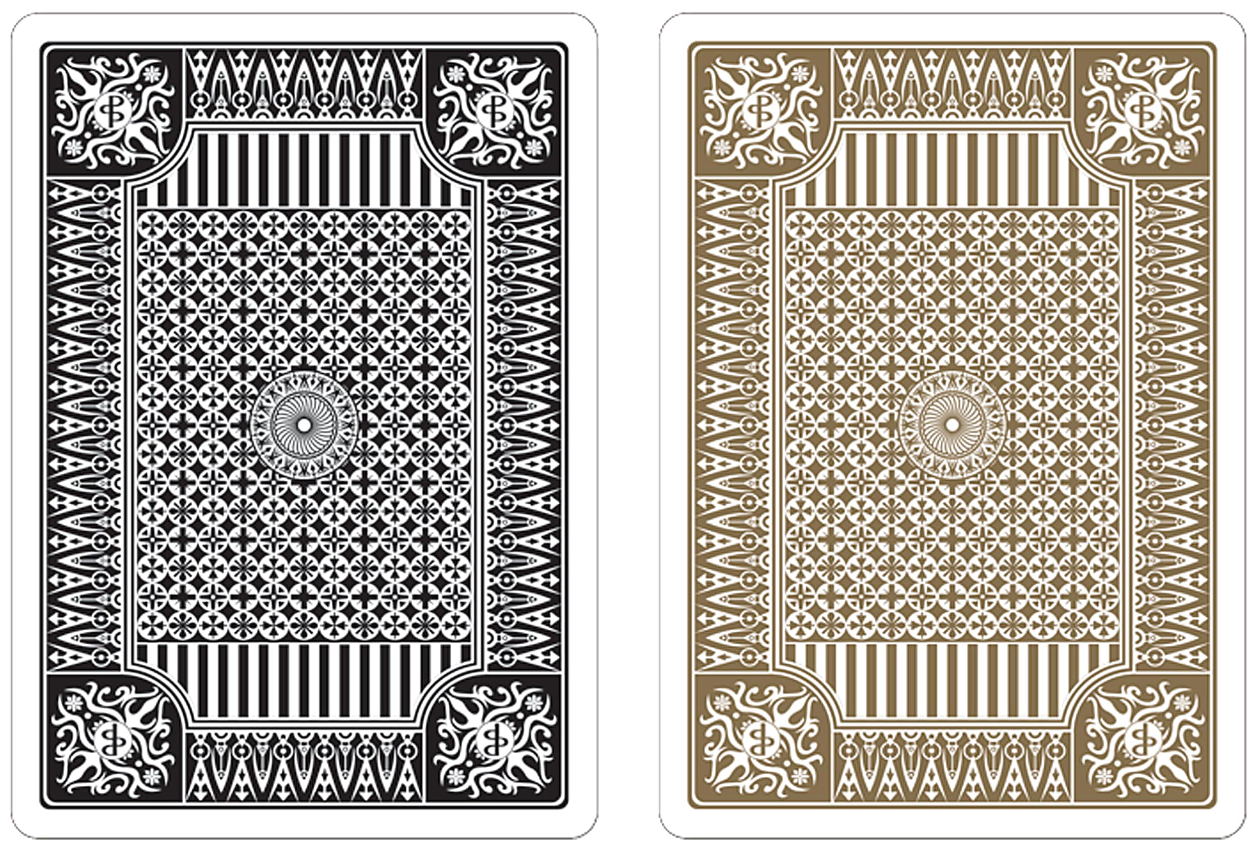 Photo 1 of Black & Gold Premium Plastic Playing Cards, Set of 2, Poker Size Deck (Standard Index)