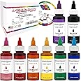 U.S. Cake Supply Large 2-ounce Bottles of each Liquid Candy Food Color 8 Bottle Kit with Mixing Wheel for Chocolate and Candy Coloring