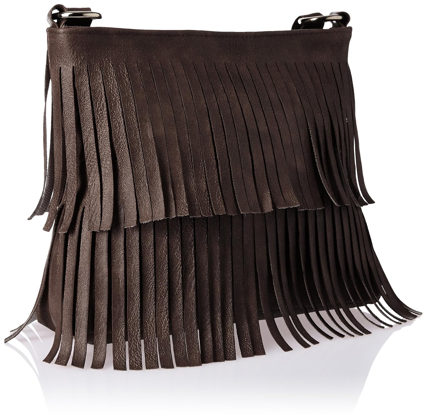 alessia74 women's sling bag (dark brown) (pbg246g)