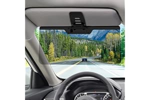 WOQUCUTE Sun Visor Extender for Car, UV400 Sun Blocker & Visor Extension - Adjustable Anti-Glare Clip for Car Visor, Protects from Glare, UV Rays & Stray Light, Universal Fit for Sedan, SUV, Van
