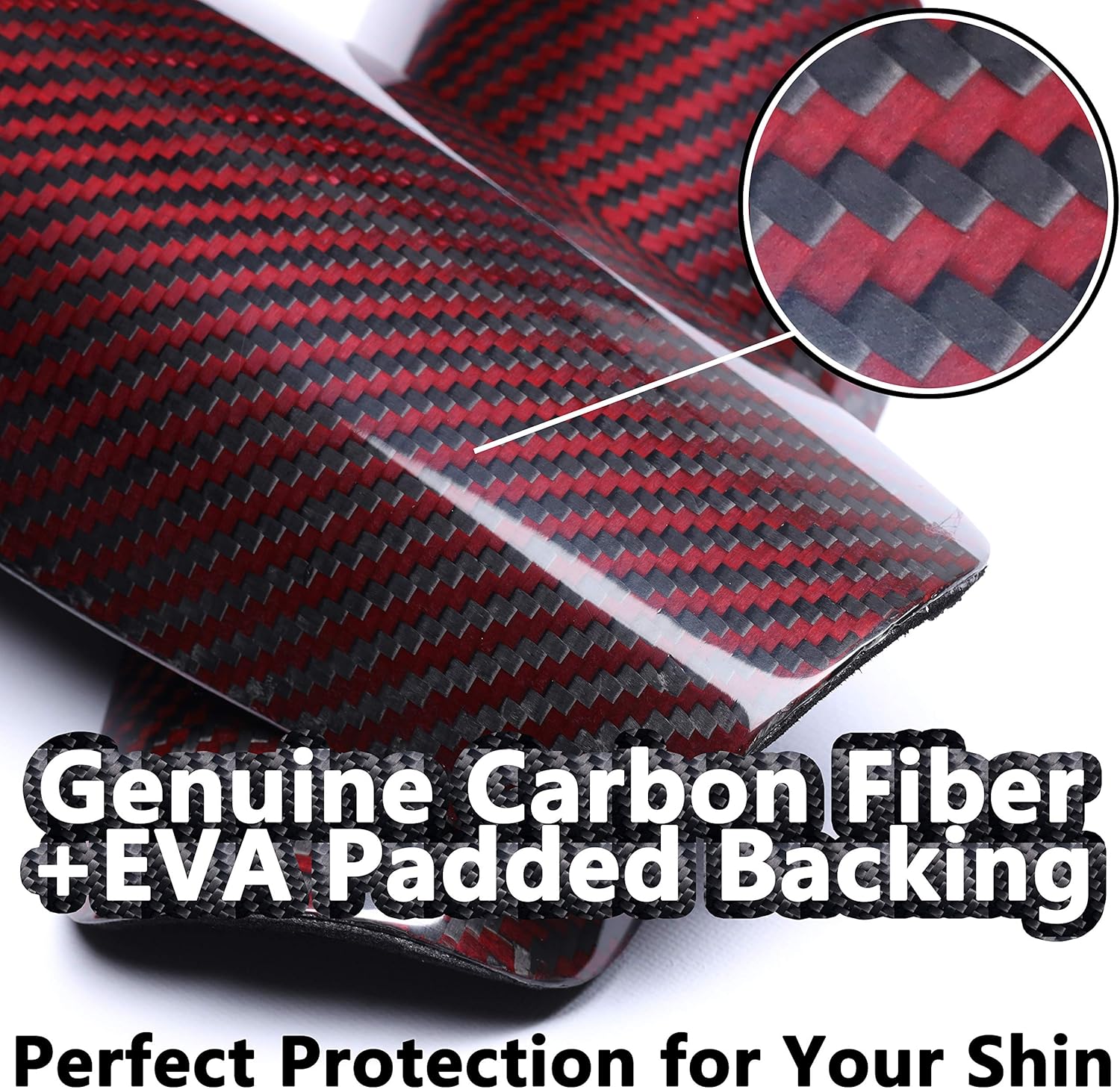 VARWANEO Carbon Fiber Soccer Shin Guards, with Large Cushioned, for Kid, Youth, Adult, Men, Slim, Superlight, Genuine Carbon, Baseball, Football, Kickboxing, Thai, MMA, Protection Shocks Injuries : Sports & Outdoors
