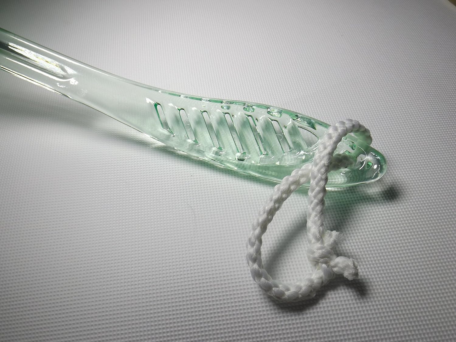 Body Puff Bath Sponge Soft Brush Green Crystal Handle for Seniors Elder Elderly Aged Disabled Patients Arthritis Sufferers Pregnant Maternity Ladies (GREEN) : Beauty