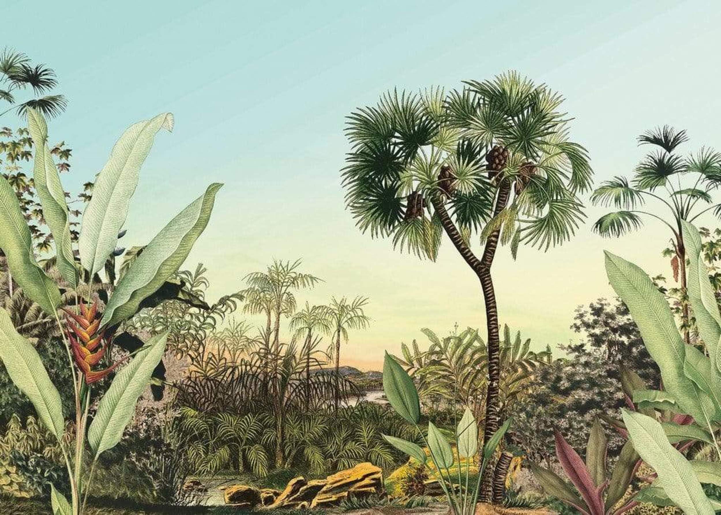 Komar Non-Woven Photo Wallpaper Oasis XXL Decorative Art Nouveau Bedroom Living Room Office Hallway Size 350 x 250 cm (Width x Height) HX7-050 Multi-Coloured