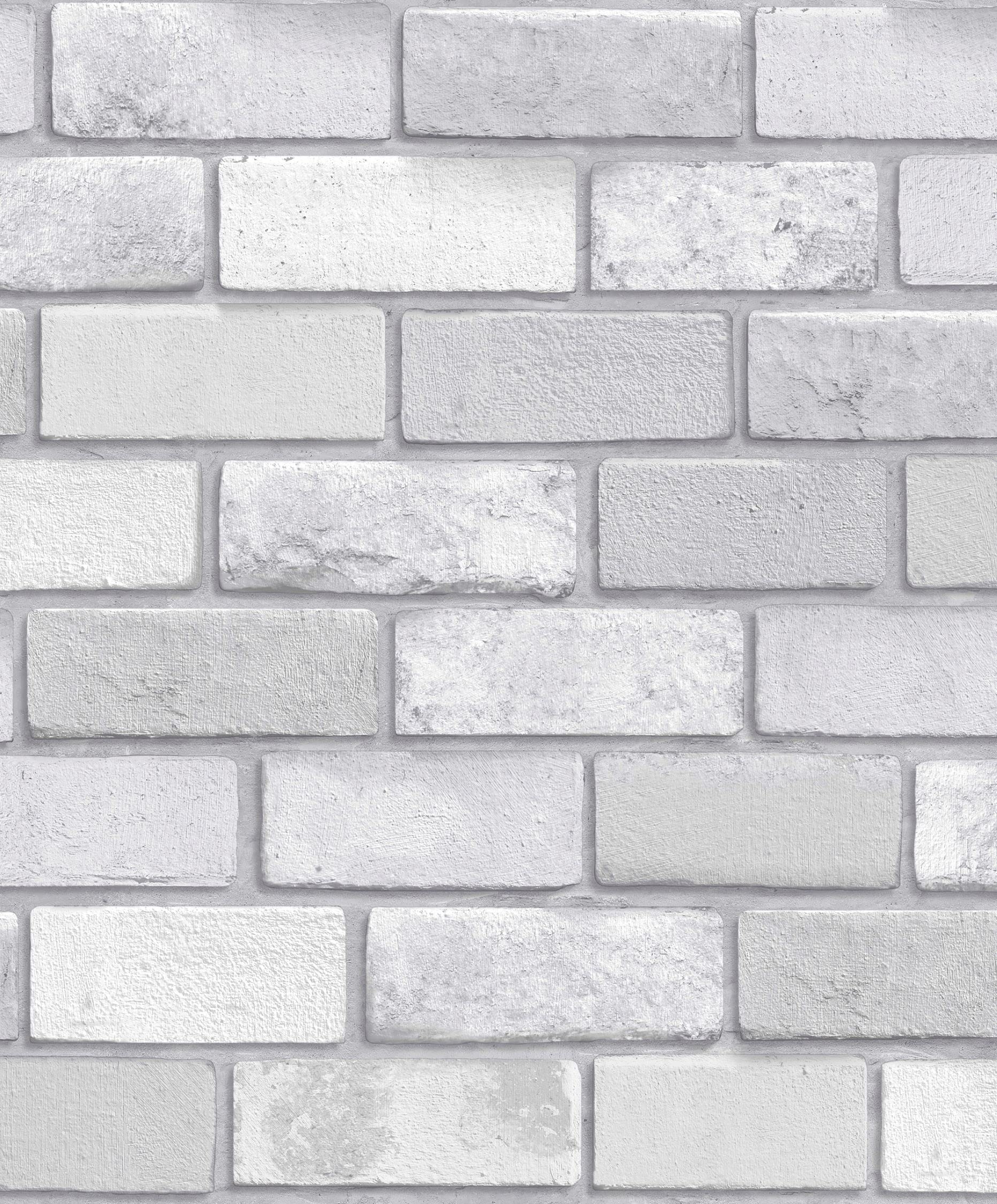 Arthouse Metallic Brick Silver Wallpaper - Bring an Exposed Wall Illusion to Any Room - On-Trend Contemporary Loft Look - Versatile Design Finished with Silver Metallic Highlights - 669401