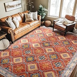 CAPALOCA 5x7 Area Rug Bohemian Rugs with Print