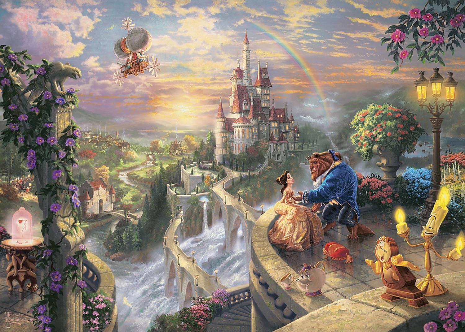 Amazon 00ピース ジグソーパズル 美女と野獣 Beauty And The Beast Falling In Love 73x102cm ジグソーパズル おもちゃ