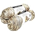 3 Pack - Soft & Shiny Yarn by Loops & Threads - 4 Ounces Each (12 Ounces Total) - Shimmer