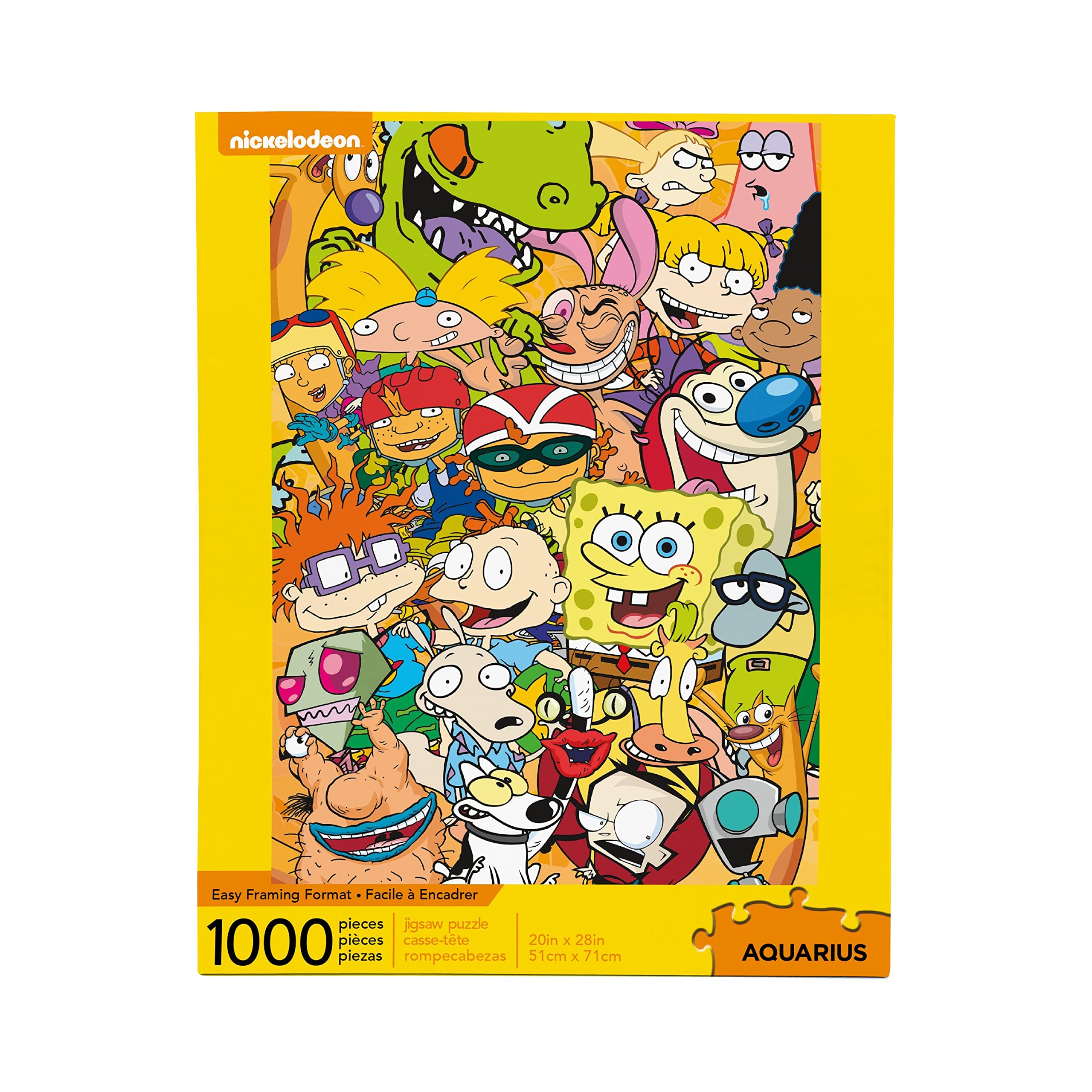 Photo 1 of Aquarius Nickelodeon 90s Puzzle (1000 Piece Jigsaw Puzzle) - Officially Licensed Nickelodeon Merchandise & Collectibles - Glare Free - Precision Fit - 20 x 28 Inches