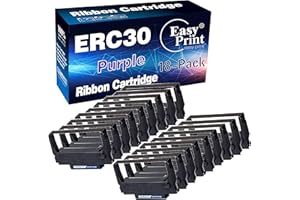 (18-Pack, Purple) Compatible ERC-30 ERC 30 34 38 Ribbon for use in Epson M119 M119B M119D M133A M270 M17-JB M52-JB TM-U325 TM