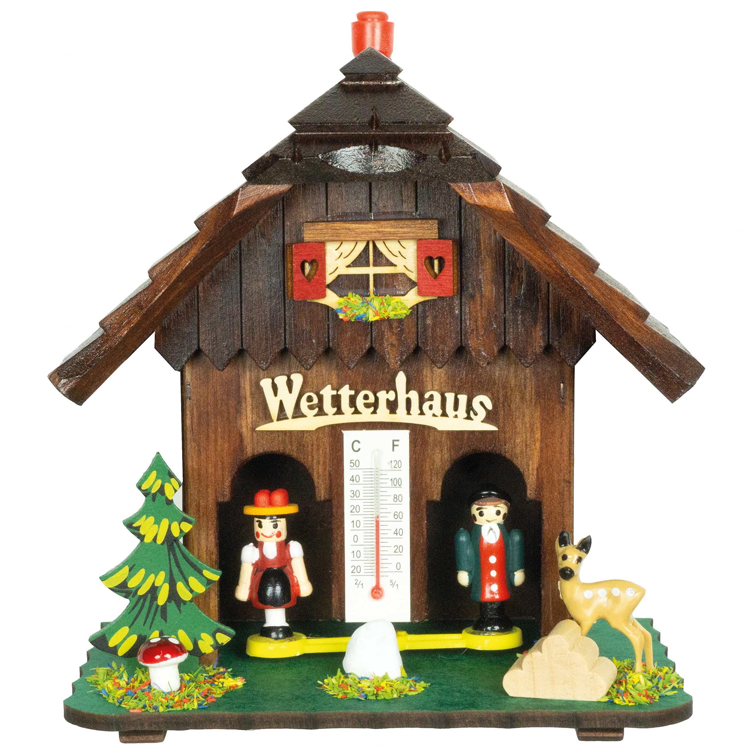 Trenkle German Black Forest weather house TU 73 dunkel