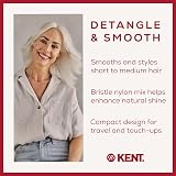 KENT PF10 Mini Hair Brush Pure Bristle Beechwood Travel Smoothing Brush Fine view 5