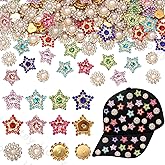 180 Pcs Mixed Styles Sew on Rhinestones, Crystal Glass with Metal Base Flower Shape Flatback Rhinestones for Crafting, Bedazzling Crystal for Clothes Shoes Hats & Sewing Accessories