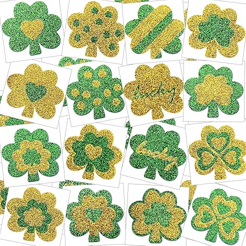 RainFlowwer St Patrick Day Glitter Tattoos, St Patricks Day