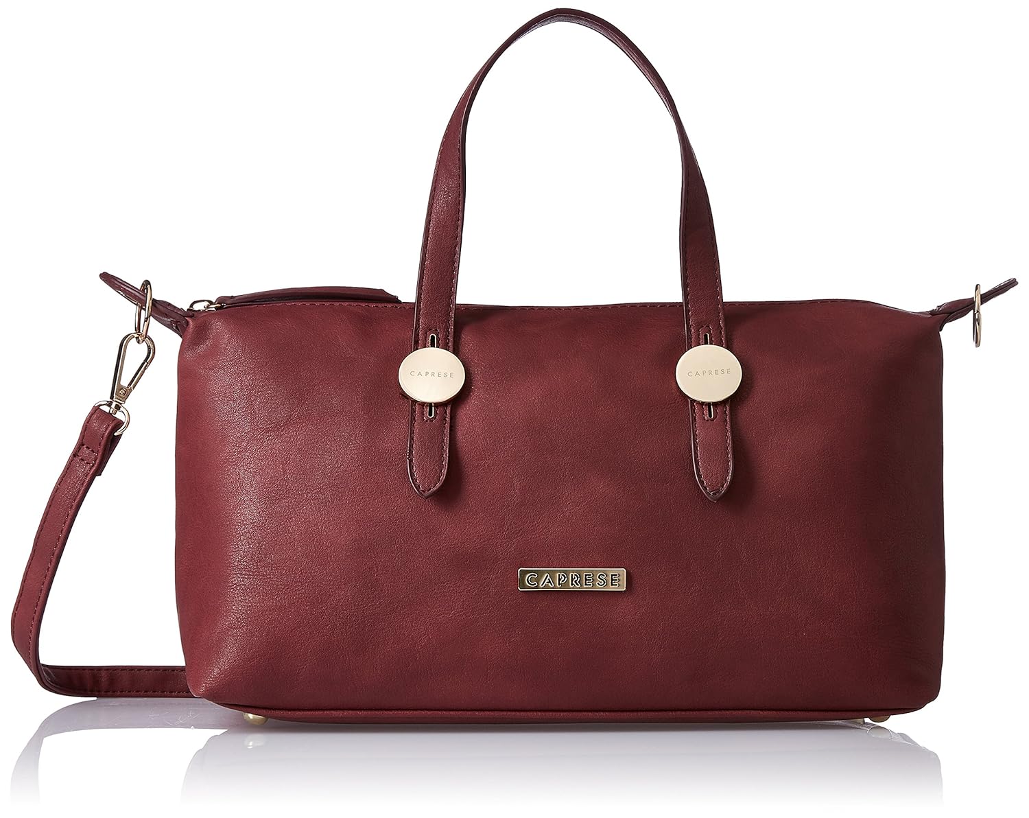 caprese women's satchel (dark red)