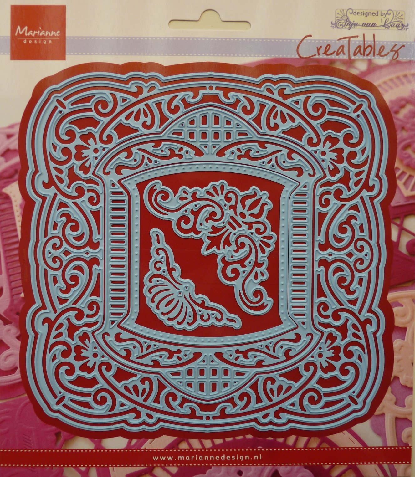 Marianne Design Creatables Anja Ornamental Frame Die, Metal, Blue, 18.6 x 16.4 x 0.2 cm