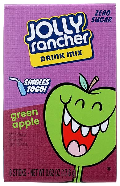 JOLLY RANCHER SINGLES-TO-GO SUGAR FREE GREEN APPLE DRINK...