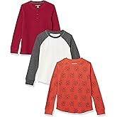 Amazon Essentials Boys and Toddlers' Long-Sleeve Knit Thermal T-Shirt, Pack of 3