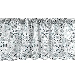 Ambesonne Winter Window Valance, Merry Xmas Theme