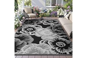COCOER-Outdoor Rug-Patio Rug 9x12 ft Carpet Waterproof RV Camping Rug Picnic Beach Mat Outside for Patio Deck Balcony Backyar