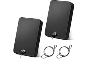Sgorlds Pistol Safe, Portable Travel Car Gun Safe, 2 Pack-2 Handgun Lock Box with Key Lock, Gun Safes for Car, Home, Travel, 11.5" x7.5" x2.5",Black