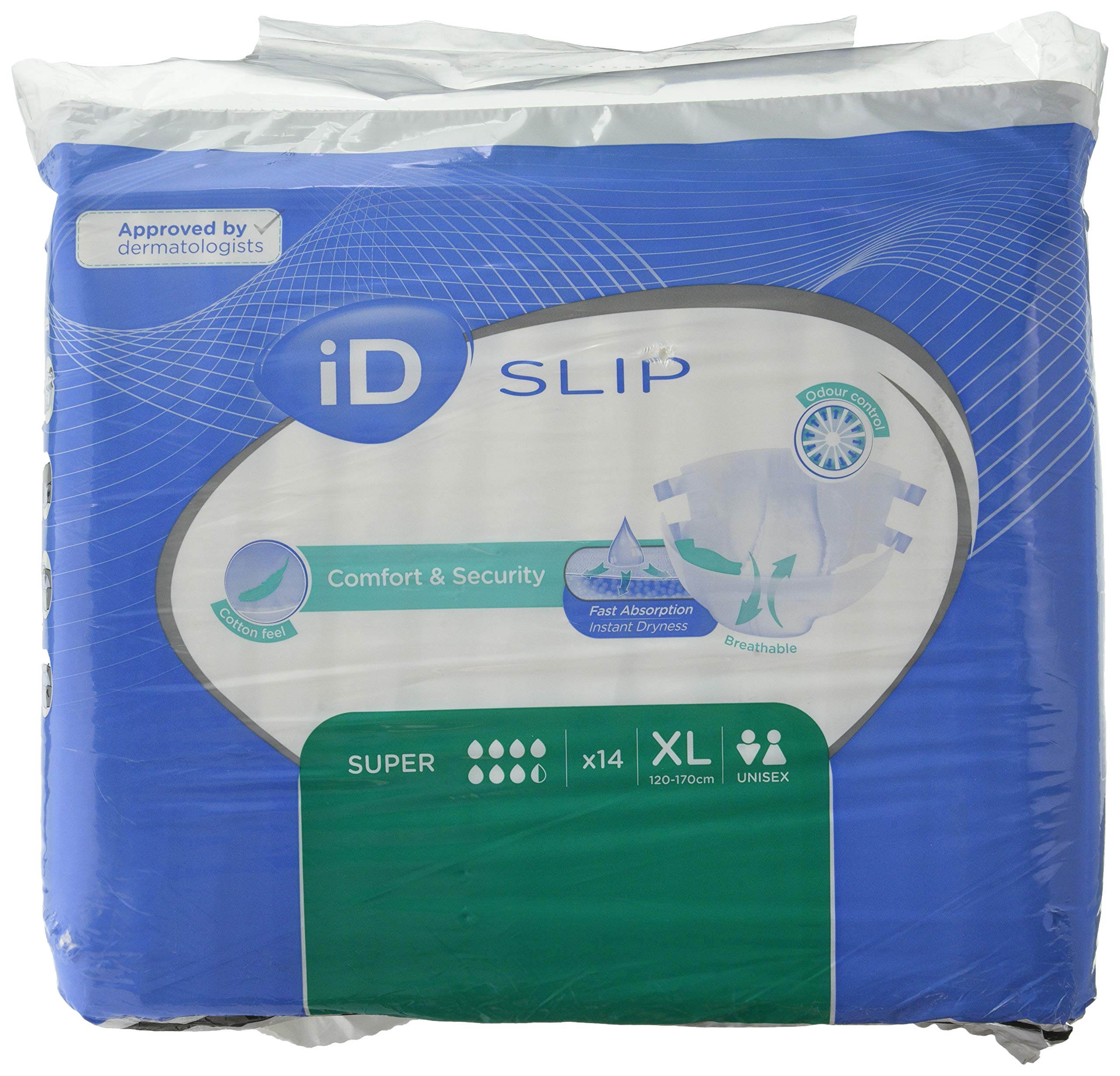 ID Expert Incontinence Disposable Super Pads, X-Large (120-170 cm), 1 Pack of 14 Pieces