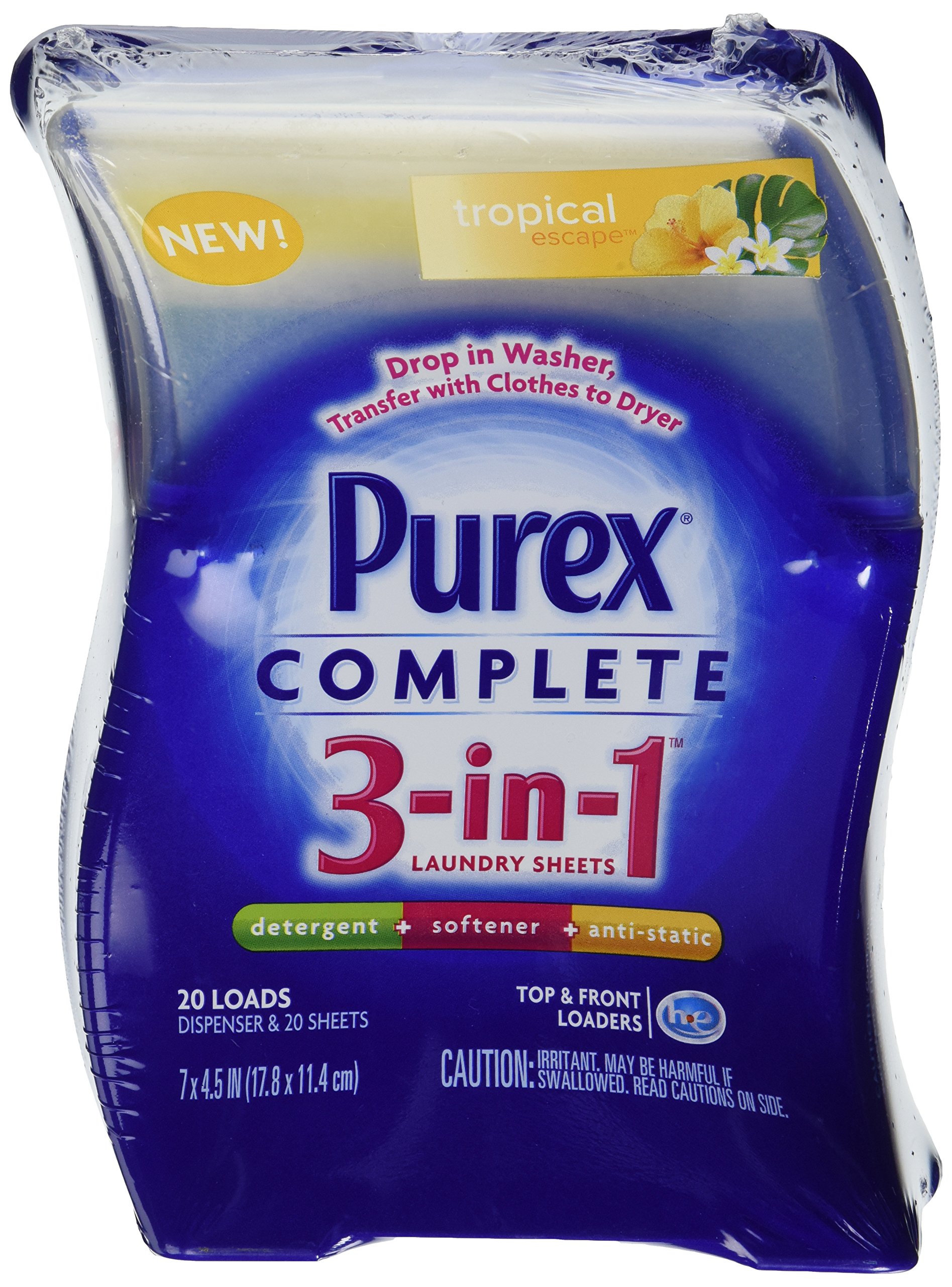 Purex Complete 3in1 Laundry Sheets, Spring Oasis, 22