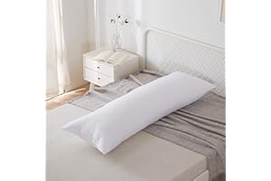 Acanva Fluffy Bed Sleeping Side Sleeper Body Pillow Insert, Full 20” x 54”, White