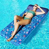 FindUWill Oversized Pool Float Lounger for Adults - 72" Extra Large Heavy Duty Pool Floats, Soft Fabric Covered Pool Rafts for Backyard, Lake &amp; Beach