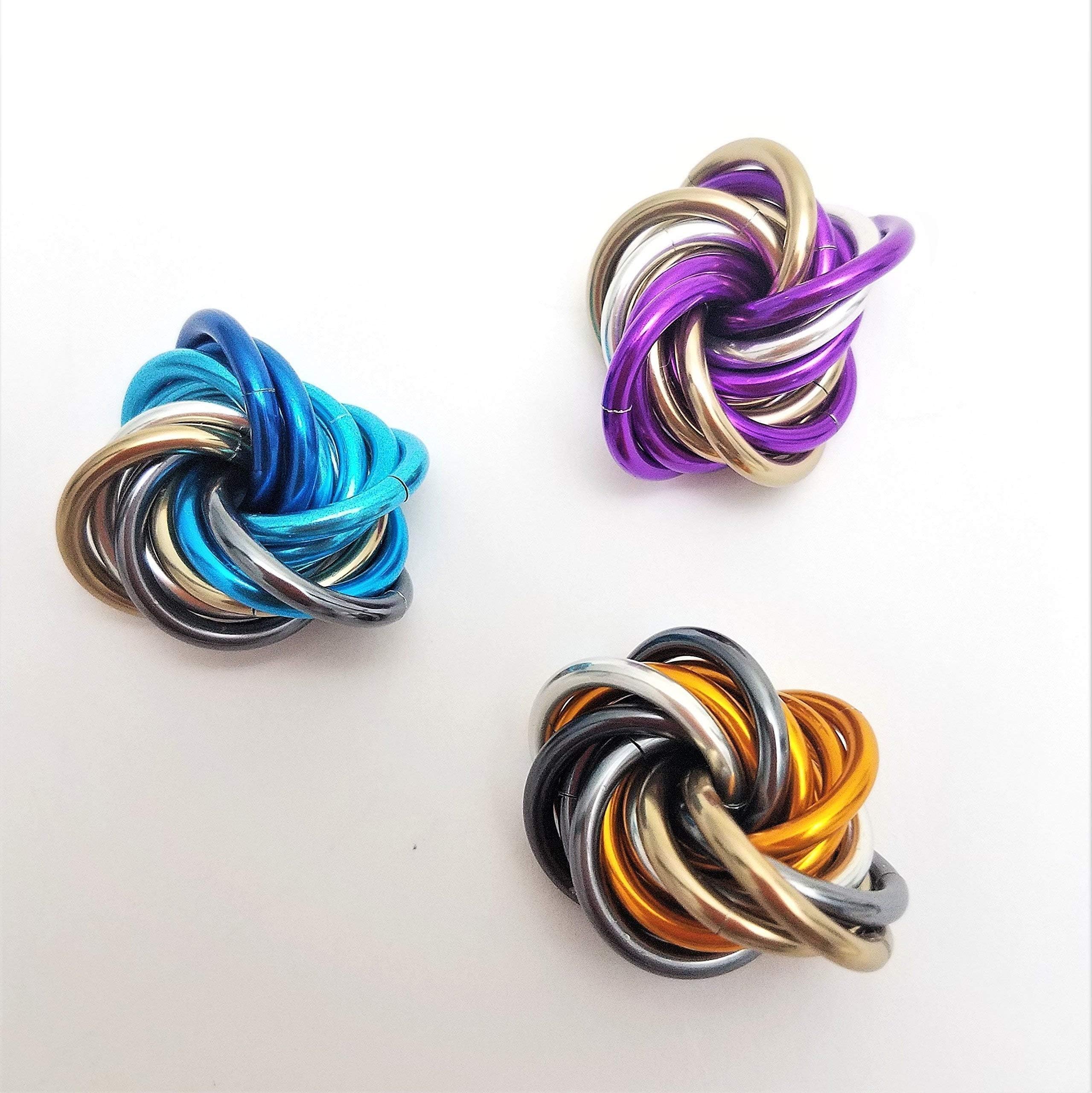 3 Pack: Mobii Custom Color, Small: Stim Restless Hand Fidget, Stress Ball Office School Toy