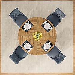 Tribesigns Round Dining Table Wood Kitchen Table
