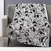 Raccoon Blanket Soft Cozy Lightweight Throw Blanket for Couch Sofa Bed Living Room Home Decor for Boys Girls Kids Adults Gift 50x60 inch