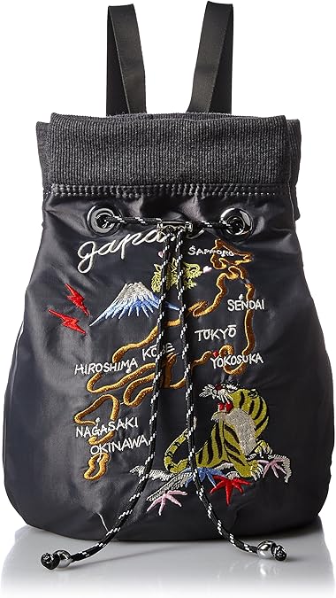 Amazon Co Jp キャセリーニ リュックサック スカジャン刺繍リュック 162 チャコールグレー シューズ バッグ