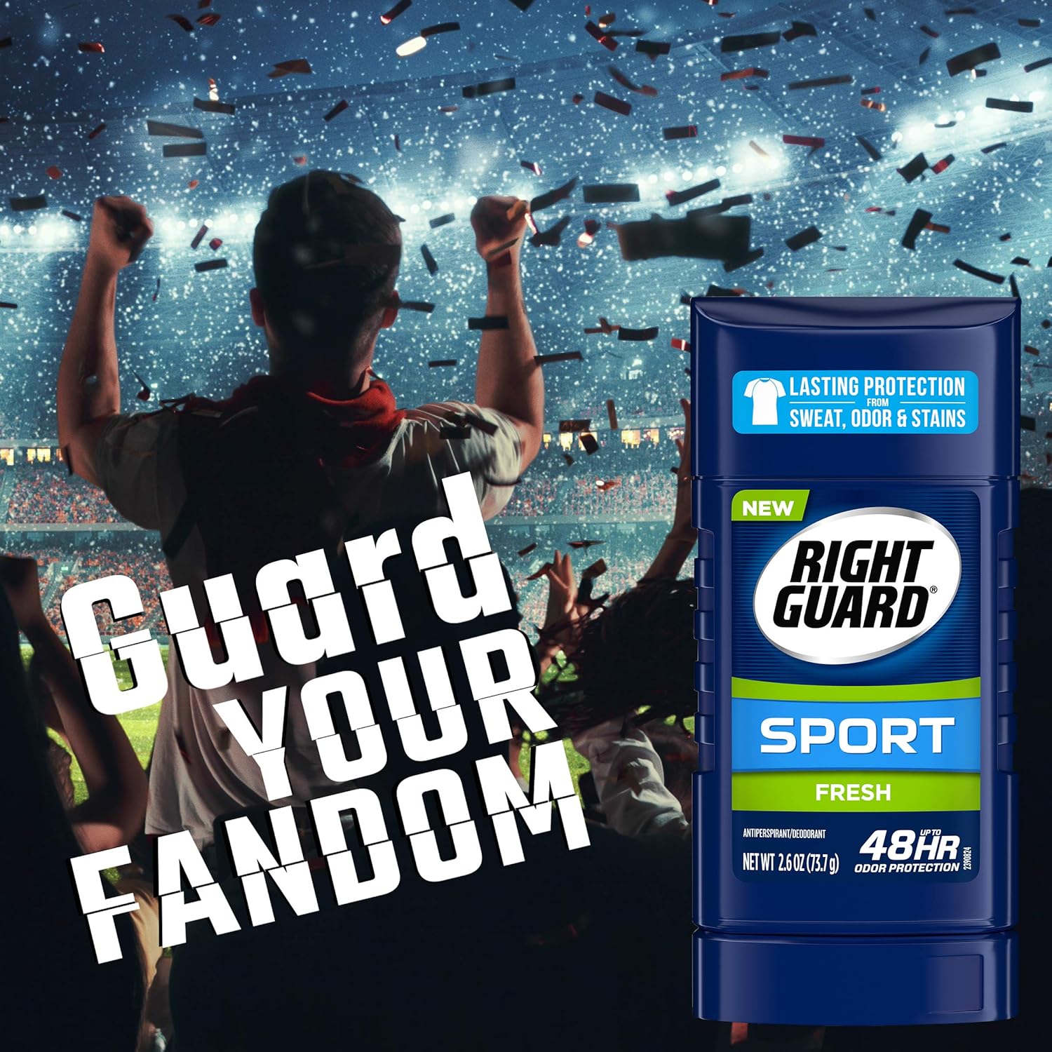Right Guard Sport Antiperspirant Deodorant Invisible Solid Stick, Fresh, 2.6 Ounce (Pack of 6) : Deodorants And Antiperspirants : Beauty