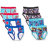 Spider-Man boys 100% Combed Cotton Brief Multipacks With Multiple Print Choices Available in Sizes 4, 6, 8, 10, and 12