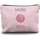 Nogrit Dancing Queen Dance Gifts - Disco Ball Bag - Hot Pink Dancer Makeup Bag