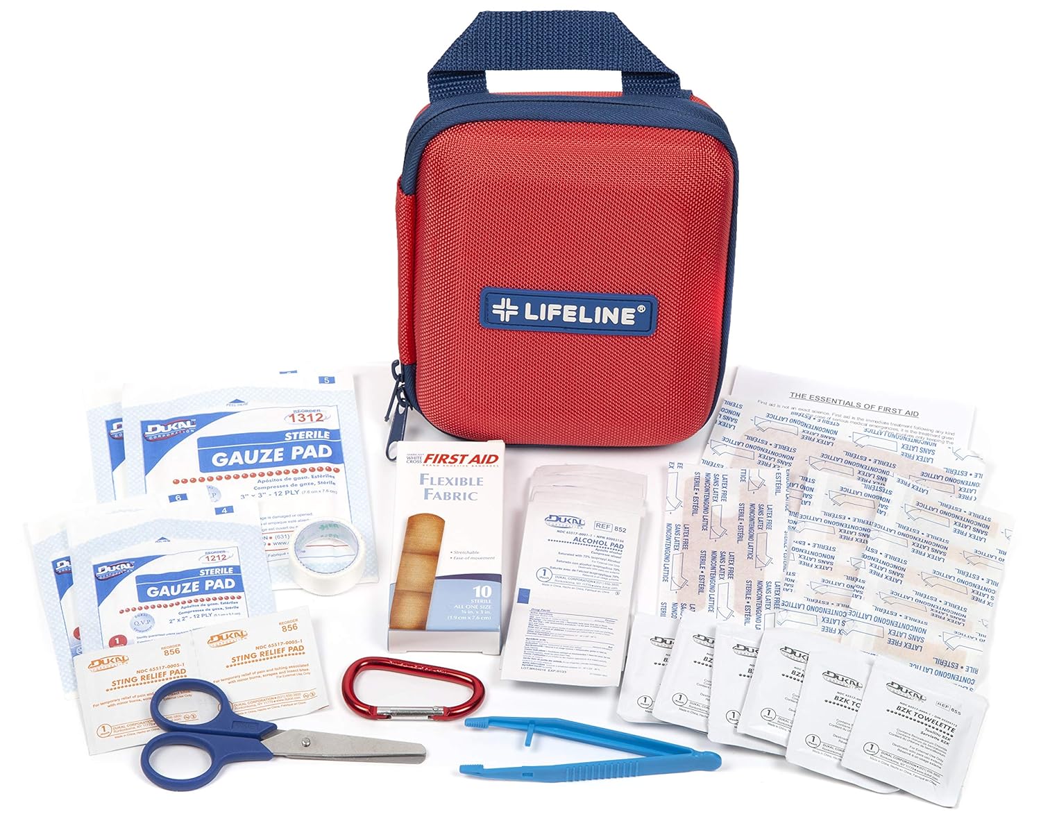 Lifeline 53 Piece First Aid Emergency Kit - Small and Compact Size - Ideal for camping, sporting events, hiking, cycling, car as well as home, school and office : Camping First Aid Kits : Industrial & Scientific