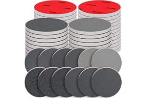 PUKAMAM 48 Pcs 3 inch Round Sanding Sponge 80-3000 Grit Sandpaper Assortment, Washable & Reusable Foam Sanding Pads for Wood, Metal, Hook and Loop Sanding Discs