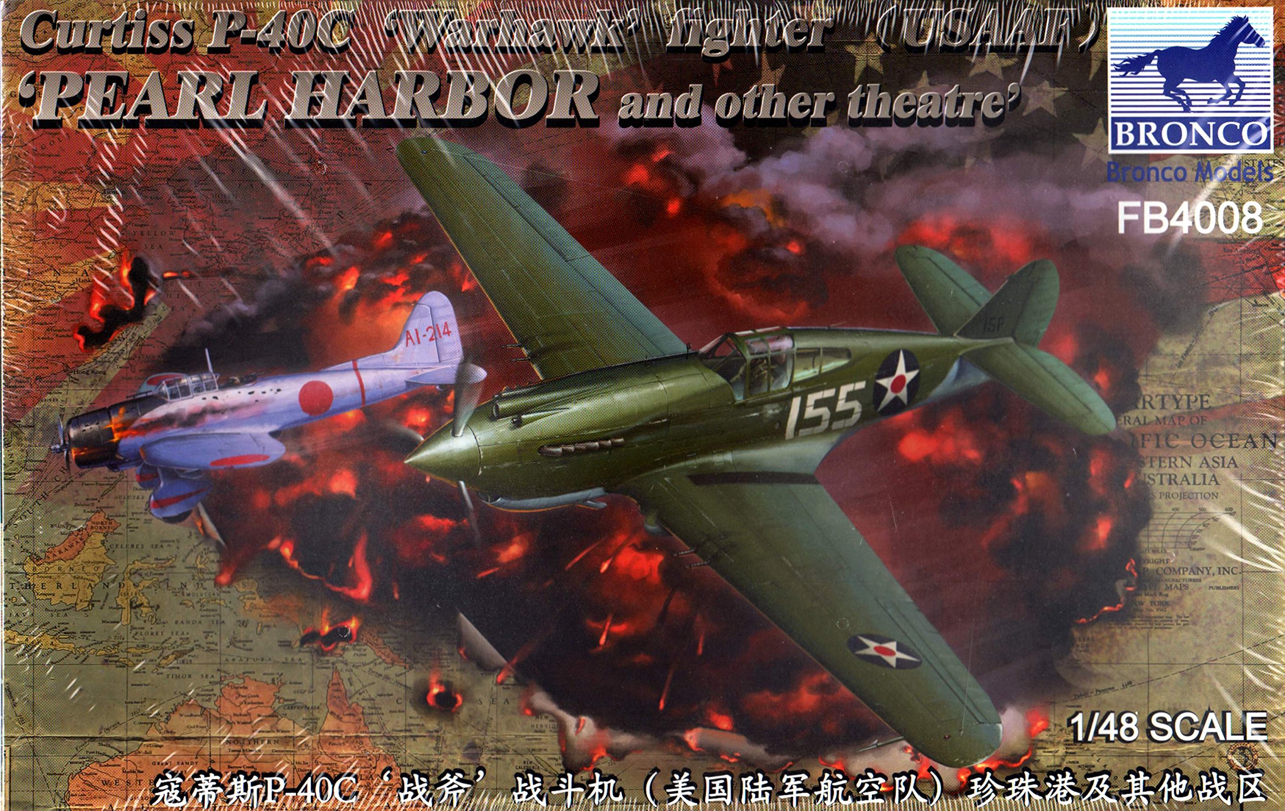 Unbekannt Bronco Models FB4008 – Model Kit Curtiss P 40 Warhawk 'C 'fighter Army Air Force (US),