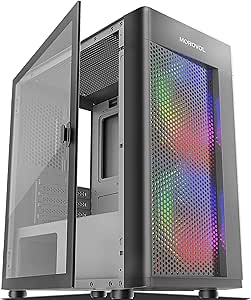 Amazon.com: MOROVOL Mesh Matx (Micro-ATX) Case Tower Computer Case ...