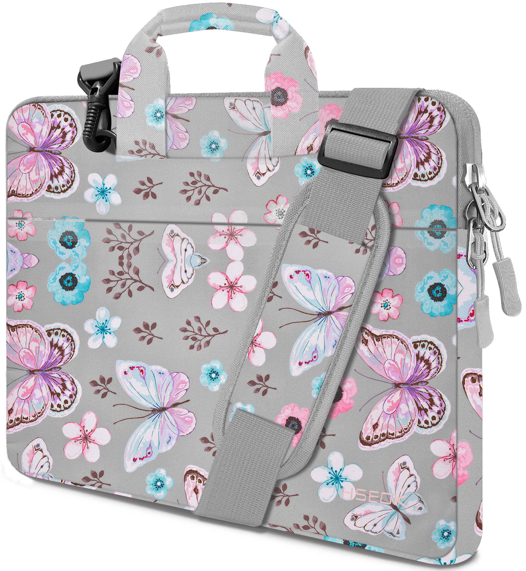 HSEOK 17.3 Inch Laptop Shoulder Bag, Water-Resistant & Shockproof Protective Computer Case Compatible with 17.3 inch Dell Asus HP Lenovo Acer MSI Notebooks, B02F01