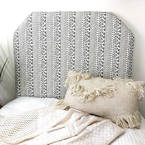 amazon com mario slub grey twin twin xl beveled headboard