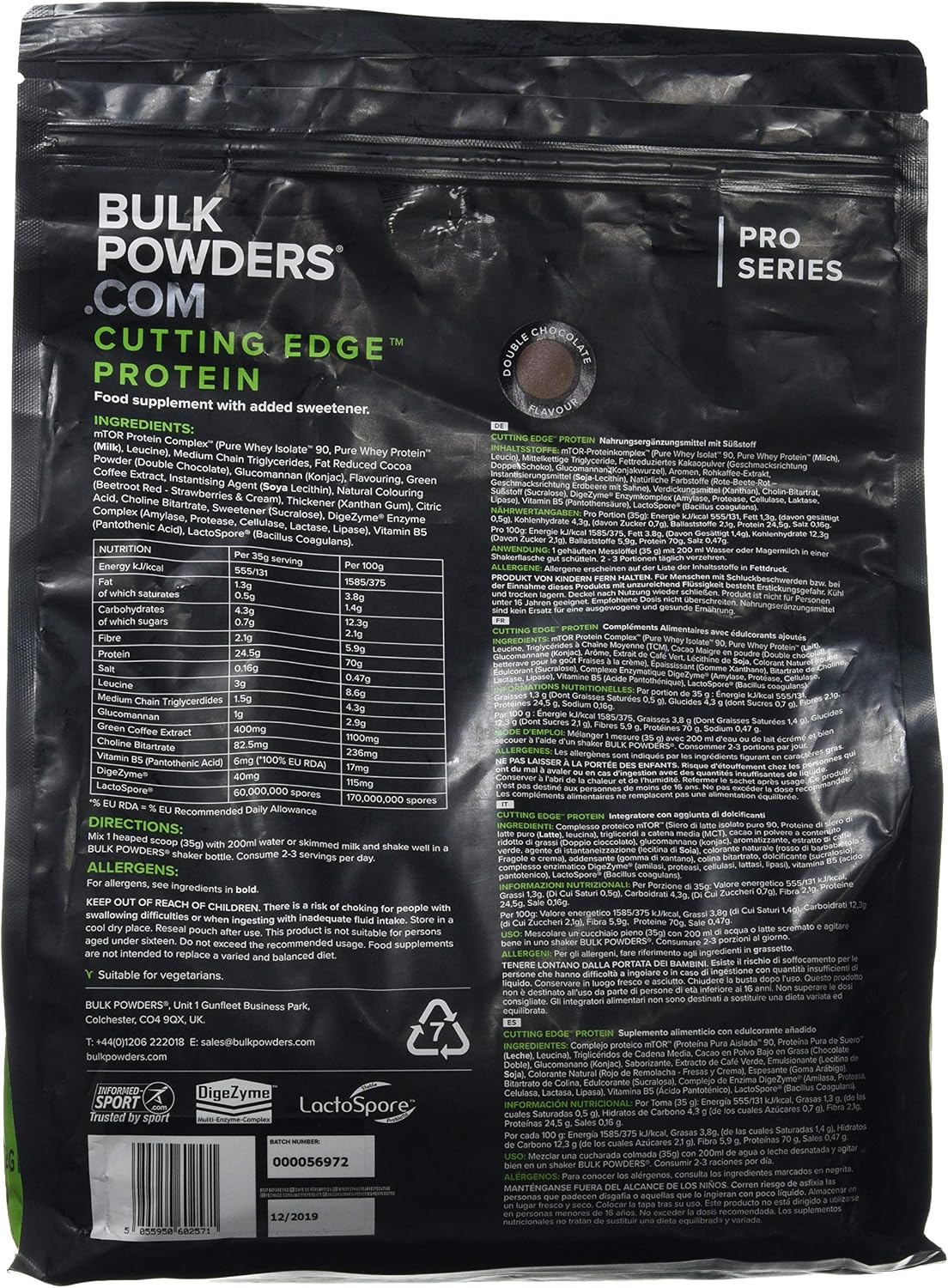 Bulk Cutting Edge Protein Powder, Whey Protein Shake, Double Chocolate, 2.1 kg, Packaging May Vary, Strawberries & Cream, 2.1kg - Image 3