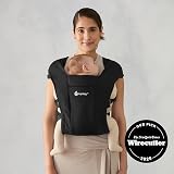 Ergobaby Embrace Baby Carrier for Newborns Pure Black Ergonomic M Position view 2